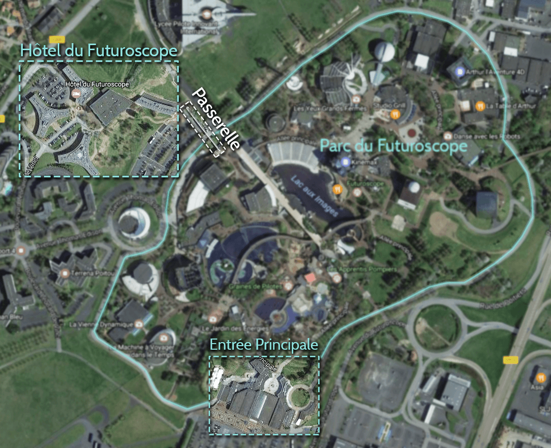 Passerelle de l'hôtel du Futuroscope