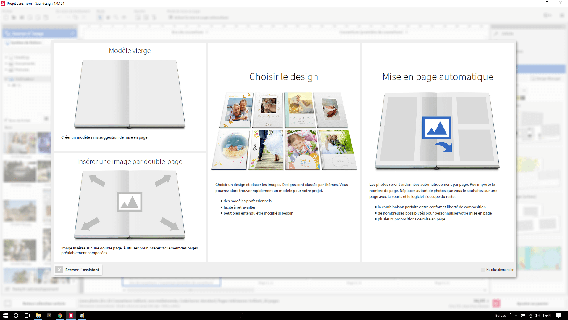 Logiciel saal design template