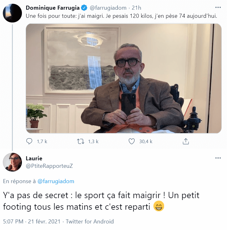 Tweet de Dominique Farrugia